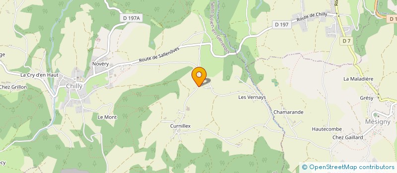 localisation de l'entreprise MONSIEUR CHRISTIAN MAZELLIER  CHILLY