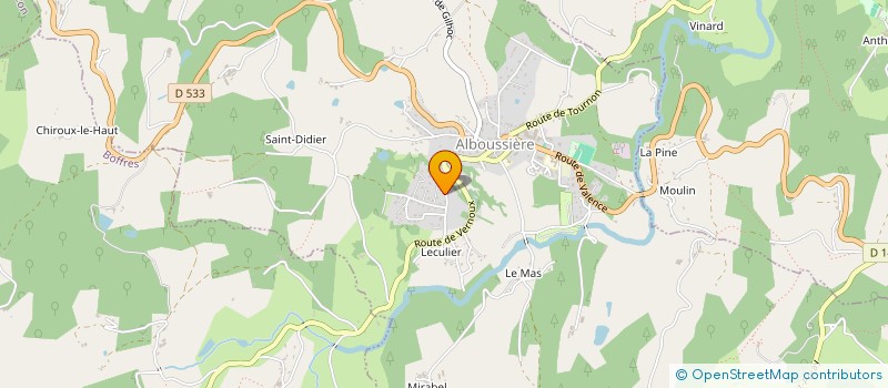 localisation de l'entreprise MONSIEUR CHRISTIAN MEREL  ALBOUSSIERE