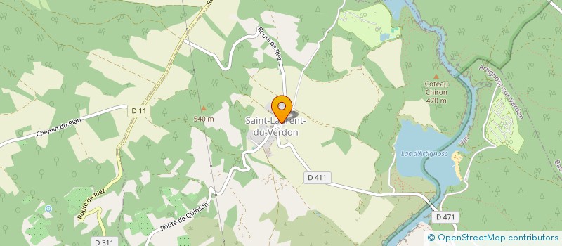 localisation de l'entreprise MONSIEUR CHRISTIAN MICHEL  SAINT-LAURENT-DU-VERDON