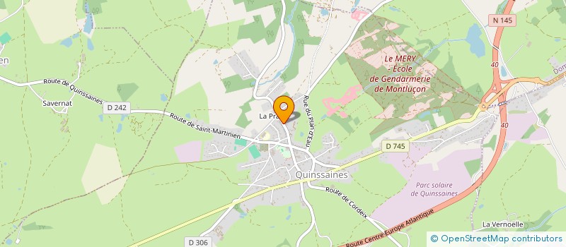 localisation de l'entreprise MONSIEUR CHRISTIAN MICHON  QUINSSAINES