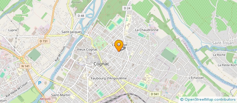 localisation de l'entreprise MONSIEUR CHRISTIAN MILCENDEAU à COGNAC