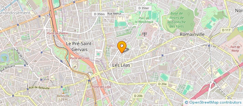 localisation de l'entreprise MONSIEUR CHRISTIAN MILLET à LES LILAS