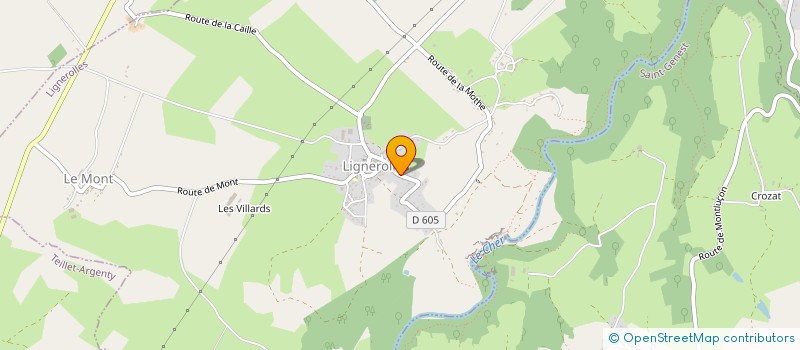 localisation de l'entreprise MONSIEUR CHRISTIAN MILLEVILLE  LIGNEROLLES
