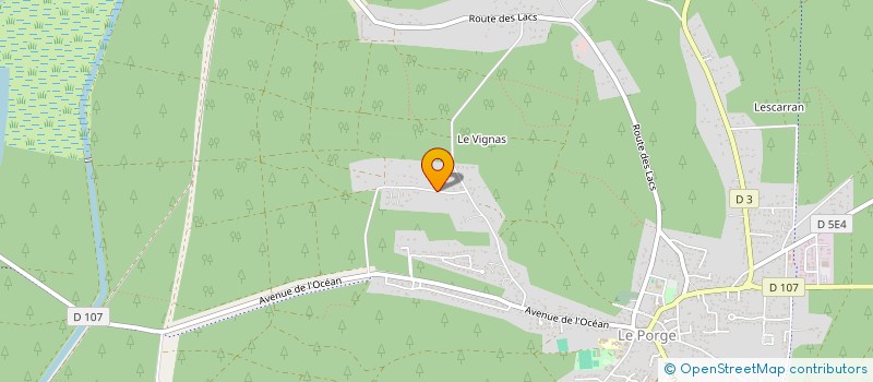 localisation de l'entreprise MONSIEUR CHRISTIAN MIRTAIN  LE PORGE