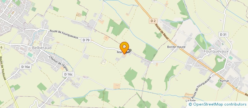 localisation de l'entreprise MONSIEUR CHRISTIAN MOLINERY  BELBERAUD