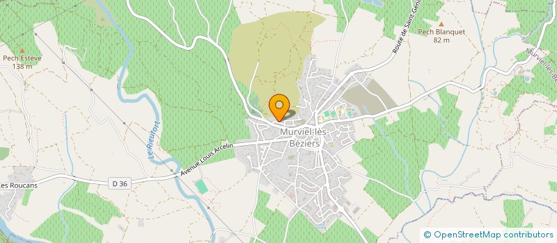 localisation de l'entreprise MONSIEUR CHRISTIAN MOLINIER  MURVIEL-LES-BEZIERS