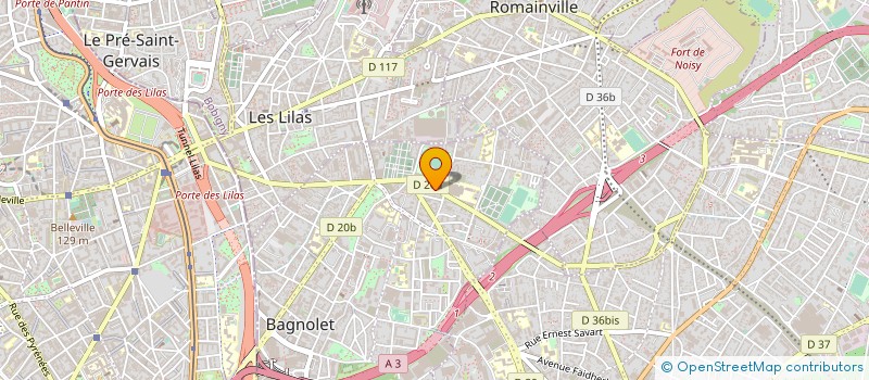 localisation de l'entreprise MONSIEUR CHRISTIAN MONTAGNE à BAGNOLET