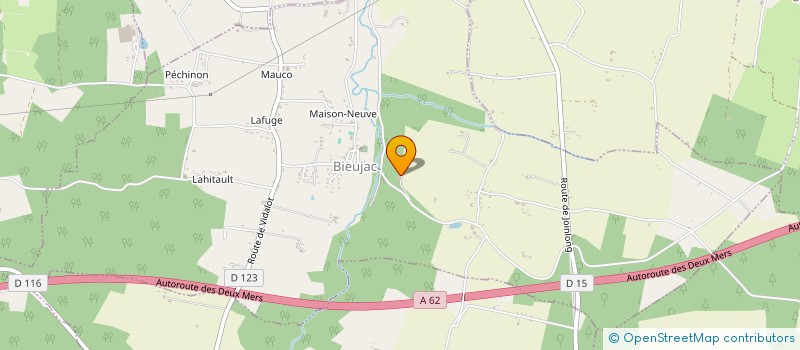 localisation de l'entreprise MONSIEUR CHRISTIAN MONTAU  BIEUJAC