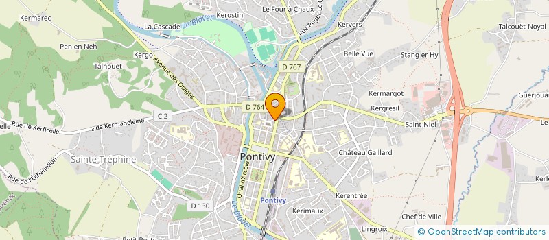 localisation de l'entreprise MONSIEUR CHRISTIAN MOREAU à PONTIVY