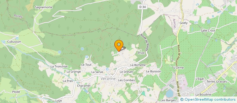 localisation de l'entreprise MONSIEUR CHRISTIAN MOREEL  VERANNE