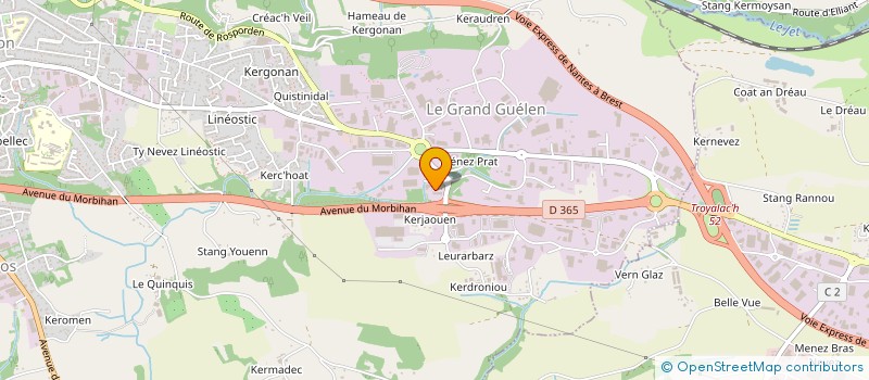 localisation de l'entreprise MONSIEUR CHRISTIAN MORICEAU à QUIMPER