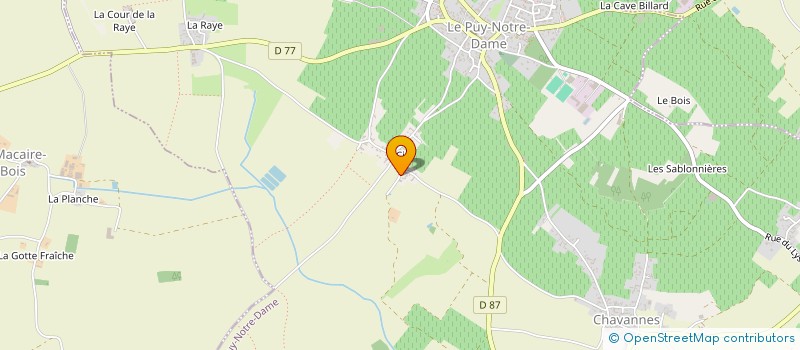 localisation de l'entreprise MONSIEUR CHRISTIAN MORILLON  LE PUY-NOTRE-DAME