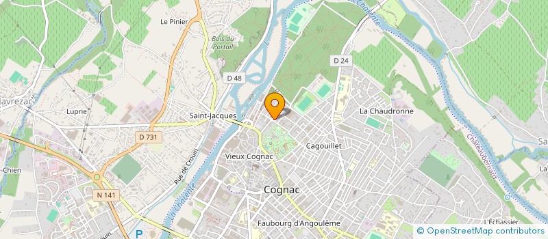 localisation de l'entreprise MONSIEUR CHRISTIAN NAUD à COGNAC