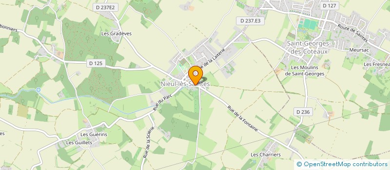 localisation de l'entreprise MONSIEUR CHRISTIAN NAUD  NIEUL-LES-SAINTES