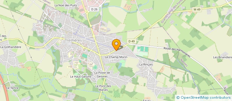 localisation de l'entreprise MONSIEUR CHRISTIAN NOZAY  TREILLIERES