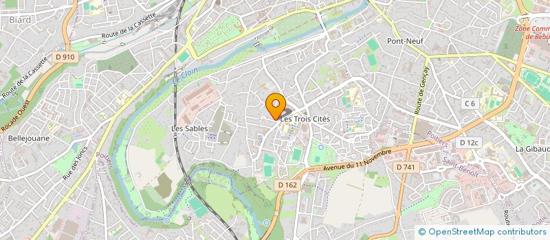 localisation de l'entreprise MONSIEUR CHRISTIAN OSSANT à POITIERS