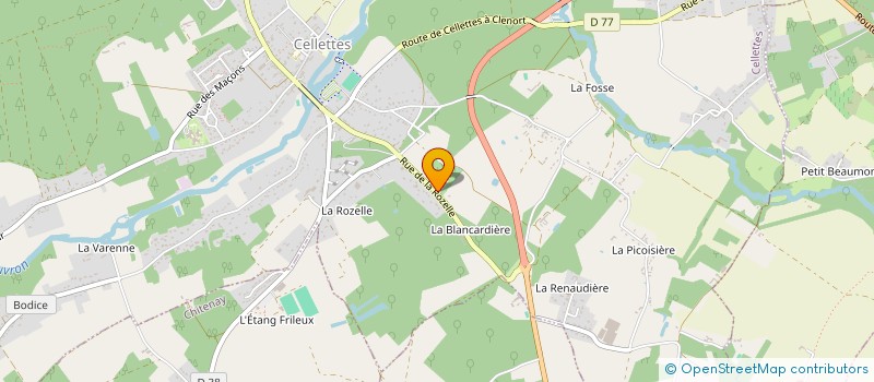 localisation de l'entreprise MONSIEUR CHRISTIAN OURY à CELLETTES