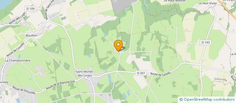 localisation de l'entreprise MONSIEUR CHRISTIAN PAILLARD  JULLOUVILLE