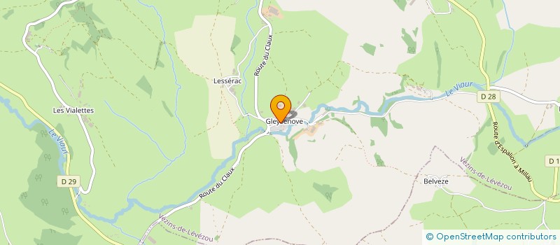 localisation de l'entreprise MONSIEUR CHRISTIAN PATOZ  VEZINS-DE-LEVEZOU