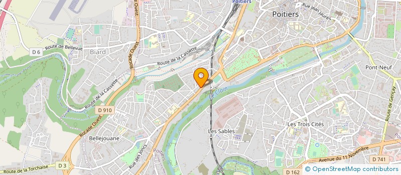 localisation de l'entreprise MONSIEUR CHRISTIAN PAUVERT à POITIERS