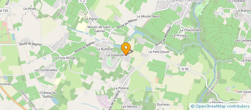 localisation de l'entreprise MONSIEUR CHRISTIAN PAVAGEAU  CHATEAU-THEBAUD