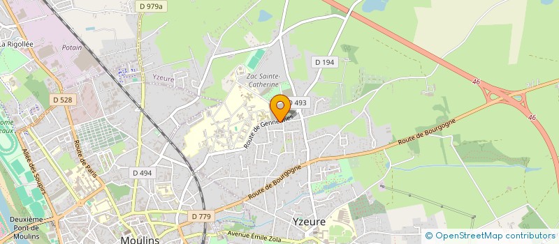 localisation de l'entreprise MONSIEUR CHRISTIAN PEIGNEUX  YZEURE