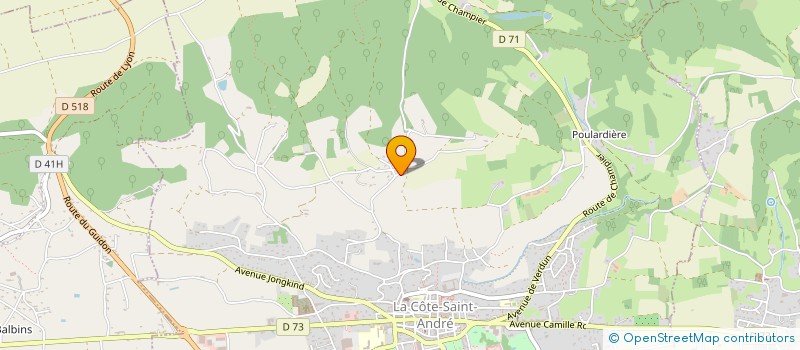 localisation de l'entreprise MONSIEUR CHRISTIAN PERENON PILLON  LA COTE-SAINT-ANDRE