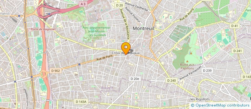 localisation de l'entreprise MONSIEUR CHRISTIAN PERNET à MONTREUIL