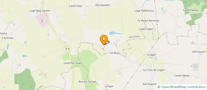 localisation de l'entreprise MONSIEUR CHRISTIAN PERON  BANNALEC