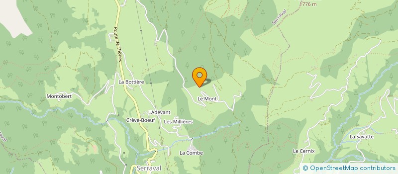 localisation de l'entreprise MONSIEUR CHRISTIAN PERRILLAT-BOTTONET  SERRAVAL