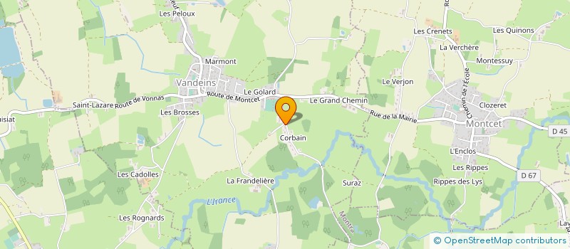 localisation de l'entreprise MONSIEUR CHRISTIAN PERRON  VANDEINS