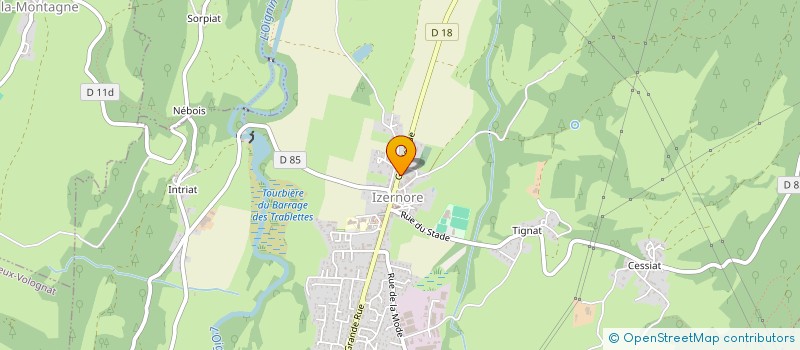 localisation de l'entreprise MONSIEUR CHRISTIAN PERRUCHOT DE LA BUSSIERE  IZERNORE