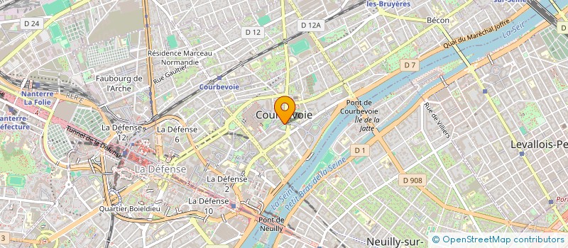localisation de l'entreprise MONSIEUR CHRISTIAN PHILIPPON à COURBEVOIE