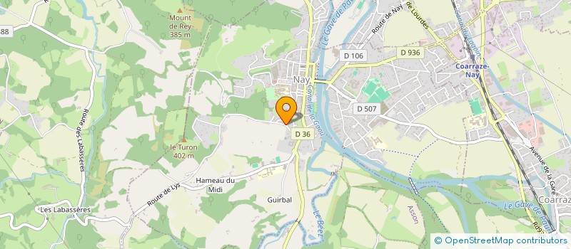 localisation de l'entreprise MONSIEUR CHRISTIAN PIBOURRET  NAY