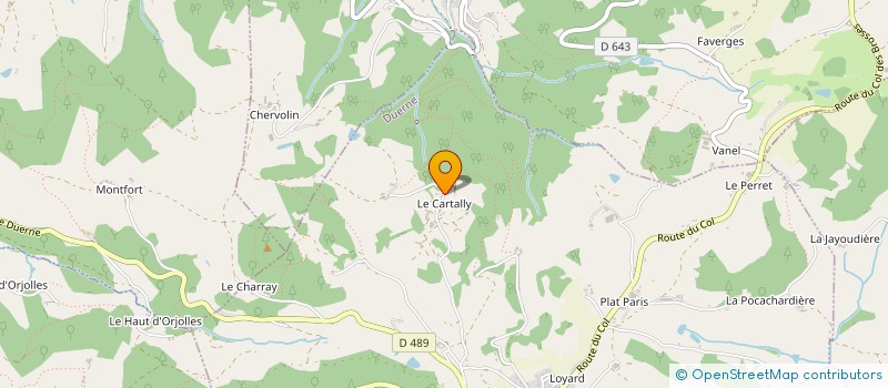 localisation de l'entreprise MONSIEUR CHRISTIAN PIEGAY  DUERNE