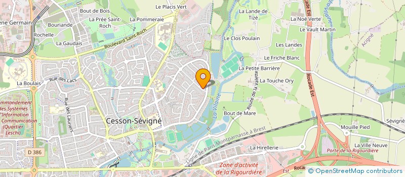 localisation de l'entreprise MONSIEUR CHRISTIAN POIRIER à CESSON-SEVIGNE