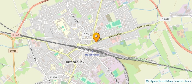 localisation de l'entreprise MONSIEUR CHRISTIAN PONCHAUX à HAZEBROUCK