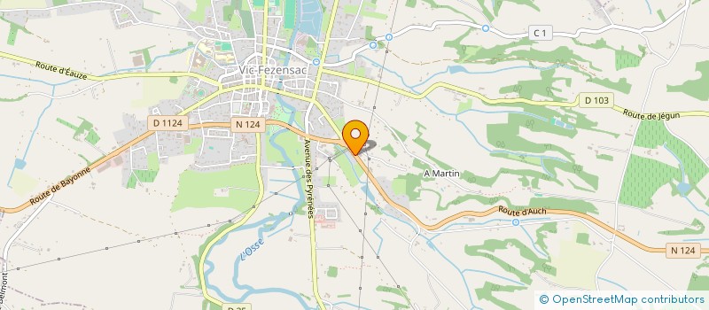 localisation de l'entreprise MONSIEUR CHRISTIAN PORCHE  VIC-FEZENSAC