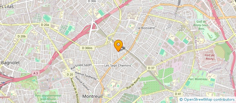 localisation de l'entreprise MONSIEUR CHRISTIAN PORRI à MONTREUIL