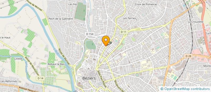 localisation de l'entreprise MONSIEUR CHRISTIAN PORTAL à BEZIERS
