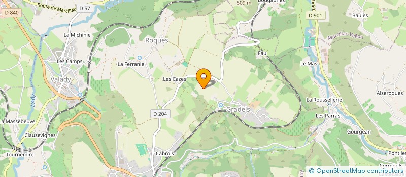 localisation de l'entreprise MONSIEUR CHRISTIAN PRADIE  SALLES-LA-SOURCE