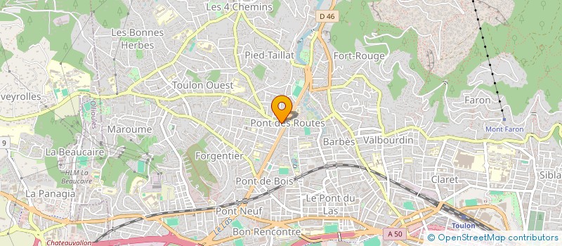 localisation de l'entreprise MONSIEUR CHRISTIAN PRADIER  TOULON