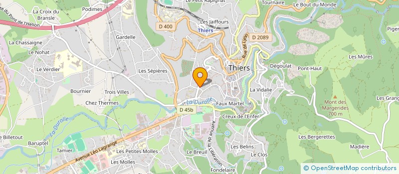 localisation de l'entreprise MONSIEUR CHRISTIAN PRANAL  THIERS