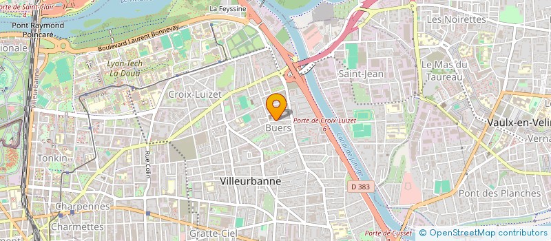 localisation de l'entreprise MONSIEUR CHRISTIAN PRAT  VILLEURBANNE