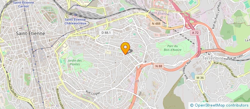 localisation de l'entreprise MONSIEUR CHRISTIAN PRUNIER  SAINT-ETIENNE