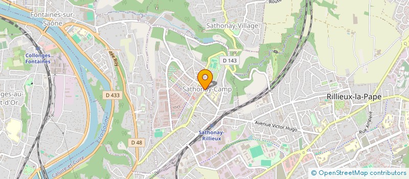 localisation de l'entreprise MONSIEUR CHRISTIAN QUEUR  SATHONAY-CAMP