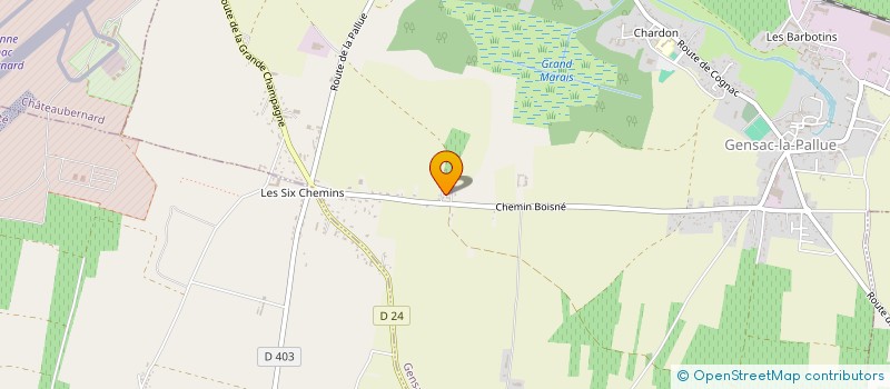 localisation de l'entreprise MONSIEUR CHRISTIAN RAFFIN à GENSAC-LA-PALLUE