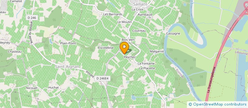 localisation de l'entreprise MONSIEUR CHRISTIAN RAVAT  FRONSAC