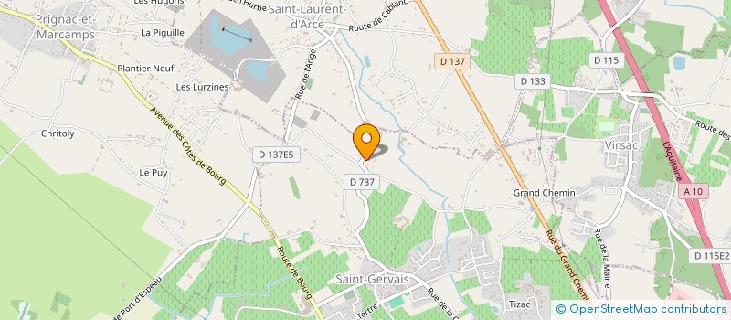 localisation de l'entreprise MONSIEUR CHRISTIAN REGNIER  SAINT-GERVAIS