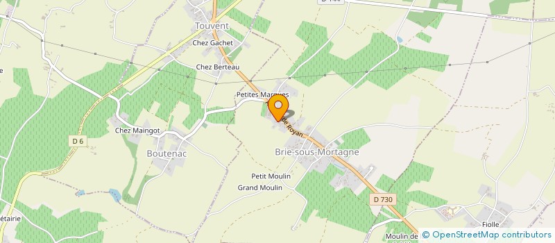 localisation de l'entreprise MONSIEUR CHRISTIAN RICHARD  BRIE-SOUS-MORTAGNE